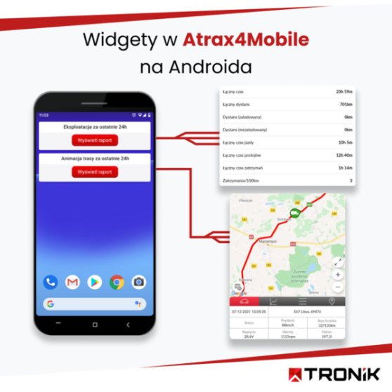 Widgety w Atrax4Mobile na Androida