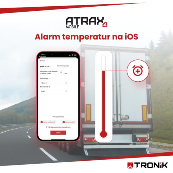 Alarm temperatur na iOS