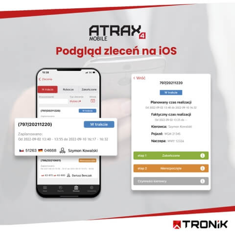 Podgląd zleceń na iOS